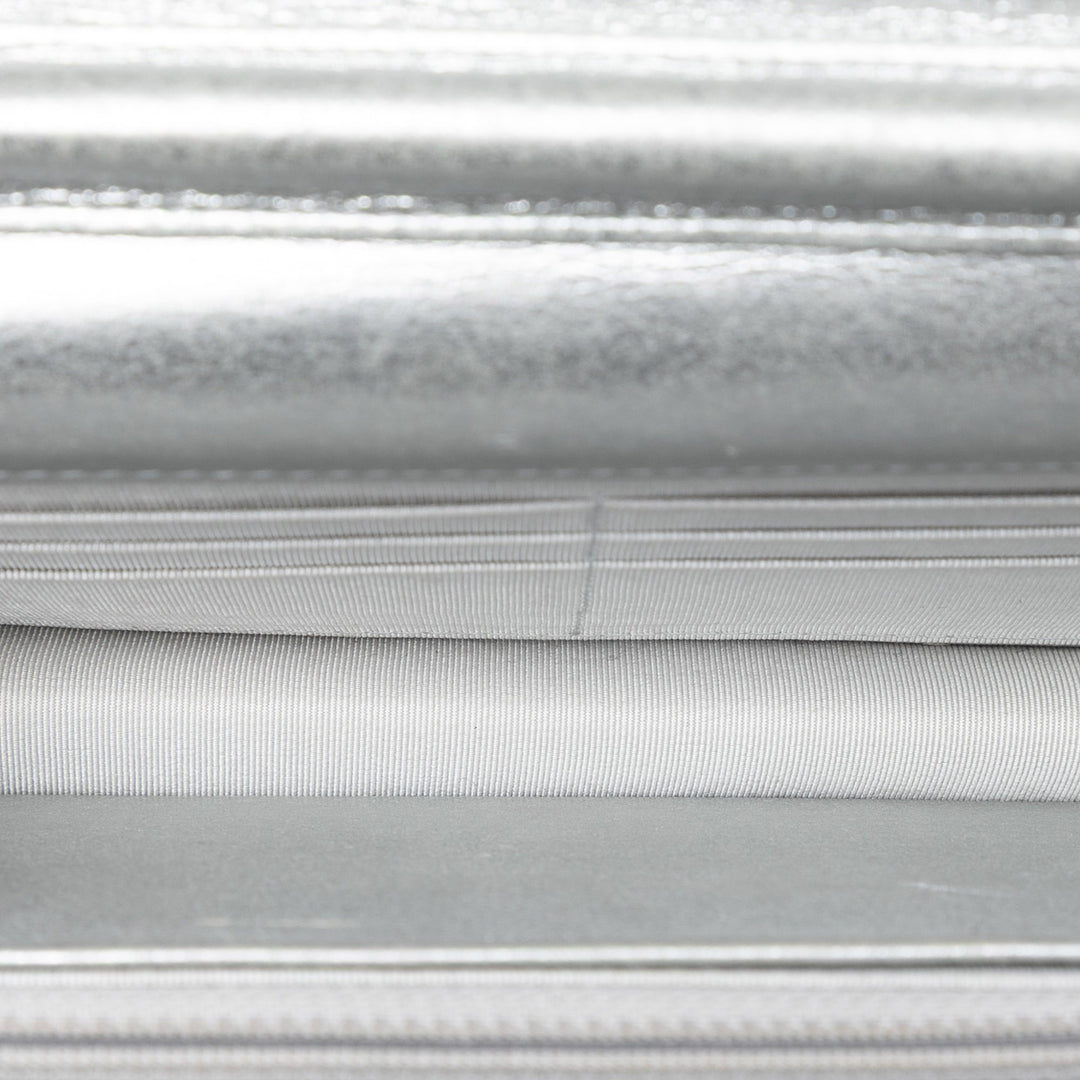 Chanel CC Chevron Metallic Cuir d’agneau Wallet on Chain