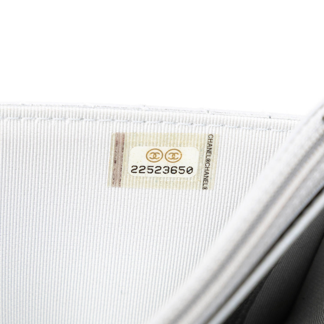 Chanel CC Chevron Metallic Cuir d’agneau Wallet on Chain