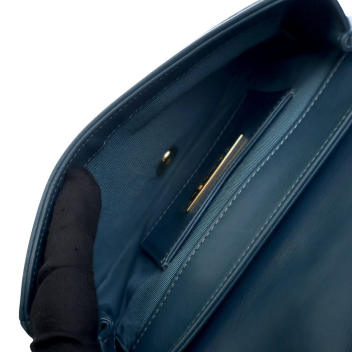 Chanel Mini Matelassé Cuir de veau Underline à rabat