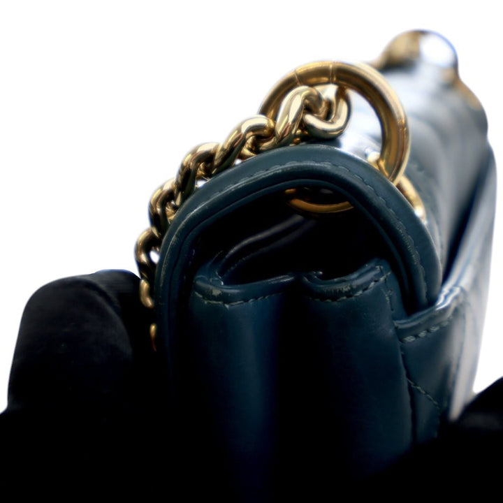 Chanel Mini Matelassé Cuir de veau Underline à rabat