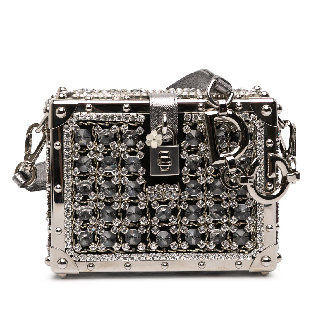 Dolce & Gabbana Strass Orné Jacquard Dolce Sac boîte Noir – vue principale – GABY PARIS