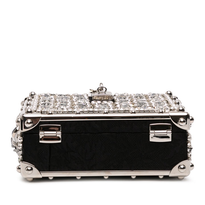 Dolce & Gabbana Strass Orné Jacquard Dolce Sac boîte Noir – vue 3 – GABY PARIS