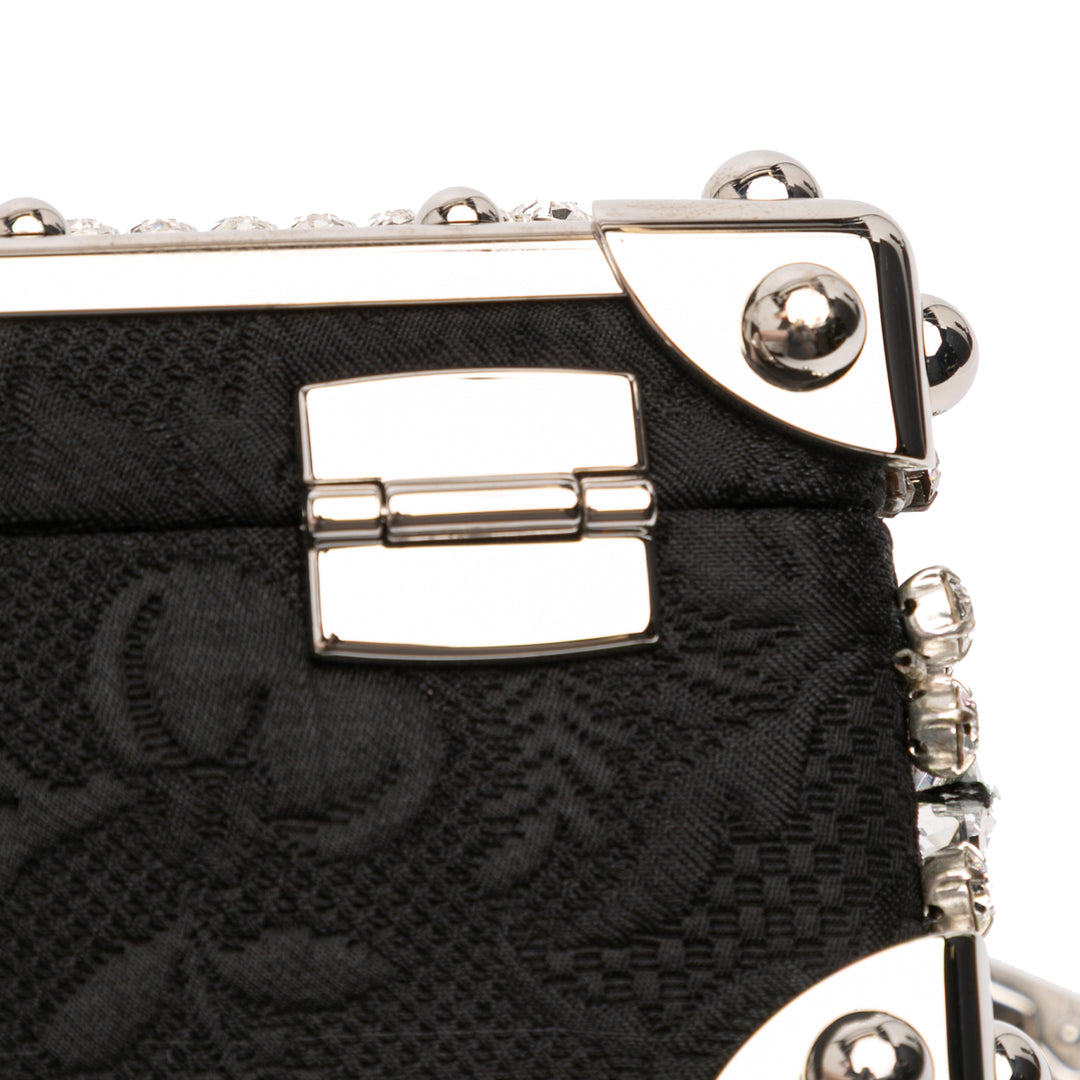 Dolce & Gabbana Strass Orné Jacquard Dolce Sac boîte Noir – vue 6 – GABY PARIS