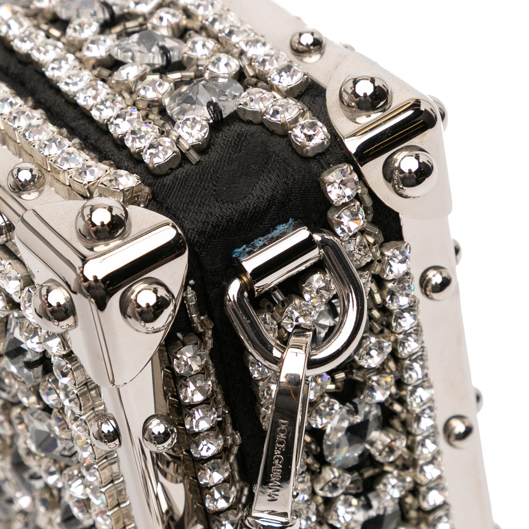 Dolce & Gabbana Strass Orné Jacquard Dolce Sac boîte Noir – vue 8 – GABY PARIS