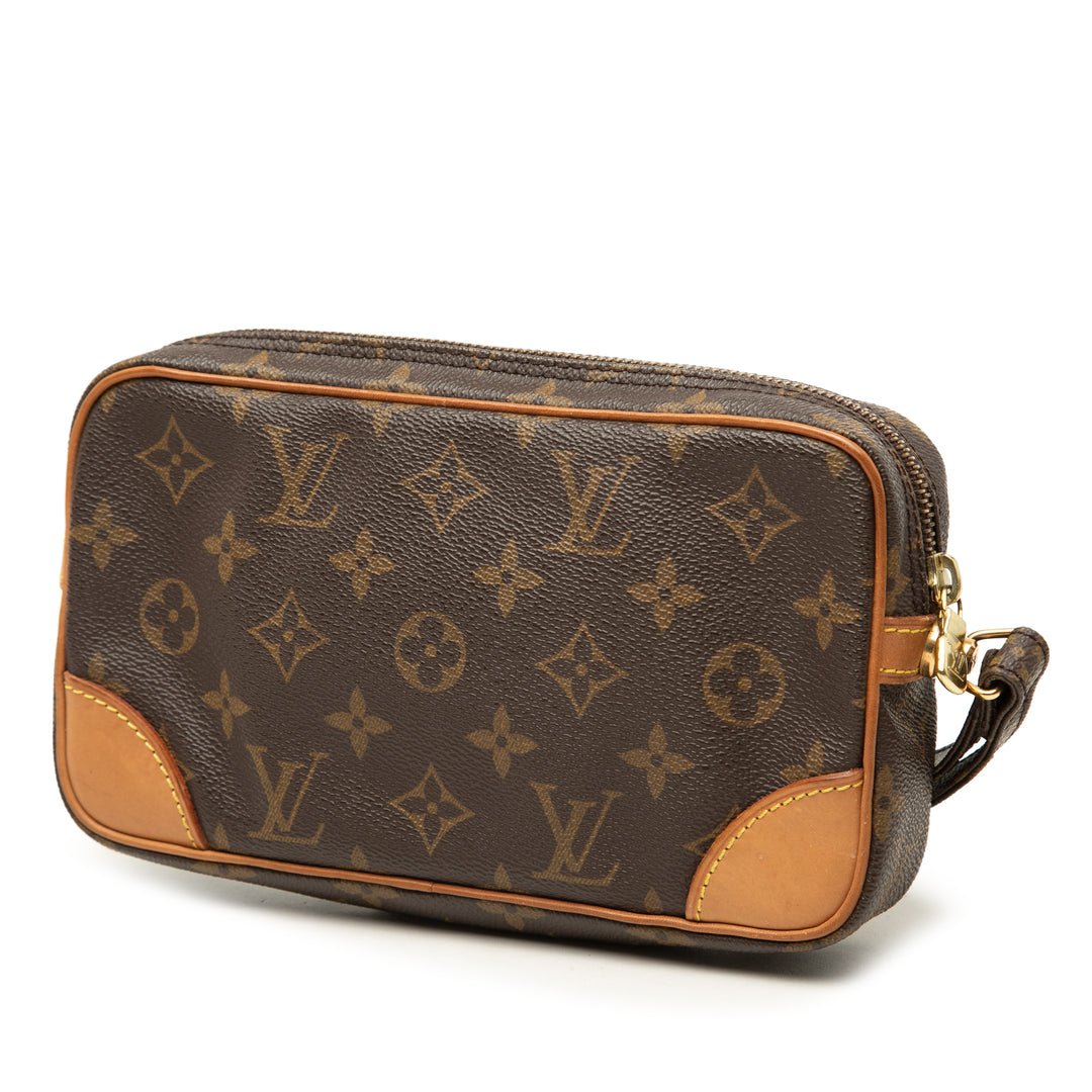 Louis Vuitton Marly Dragonne PM Monogram Marron – vue 2 – GABY PARIS