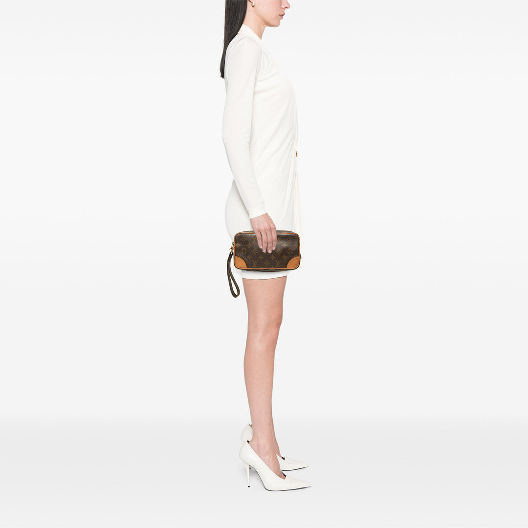 Louis Vuitton Marly Dragonne PM Monogram Marron – vue 6 – GABY PARIS