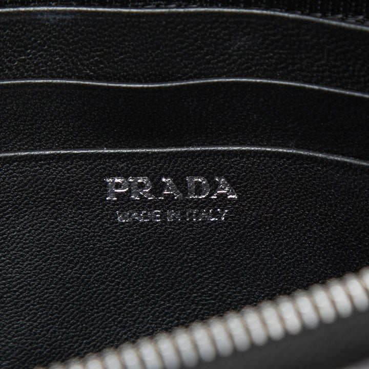 Prada Mini Soft Veau Impunture Diagramme Double Zip Sac porté croisé