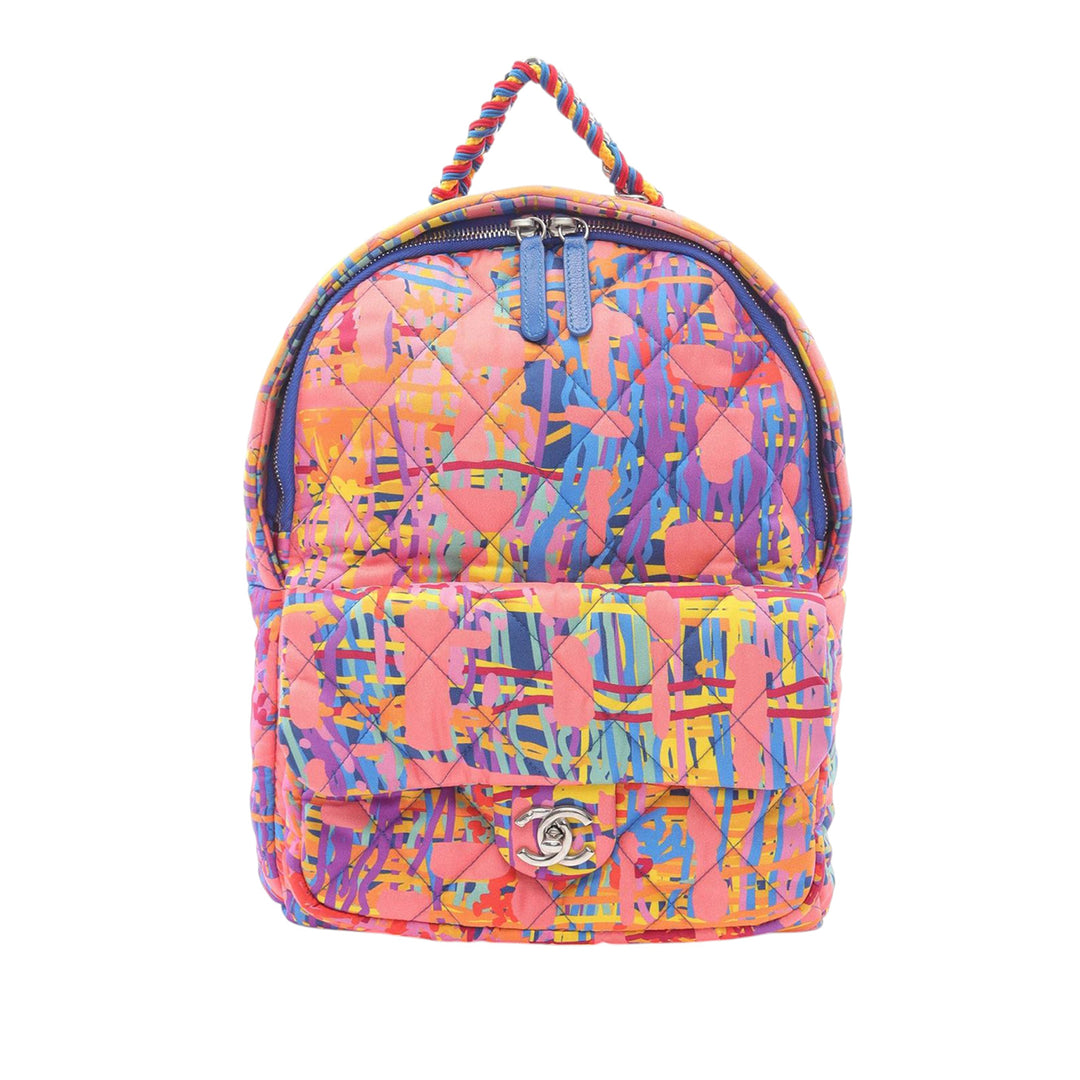 Chanel Quilted and Printed Nylon Foulard Sac à dos Rose – GABY PARIS Authentique