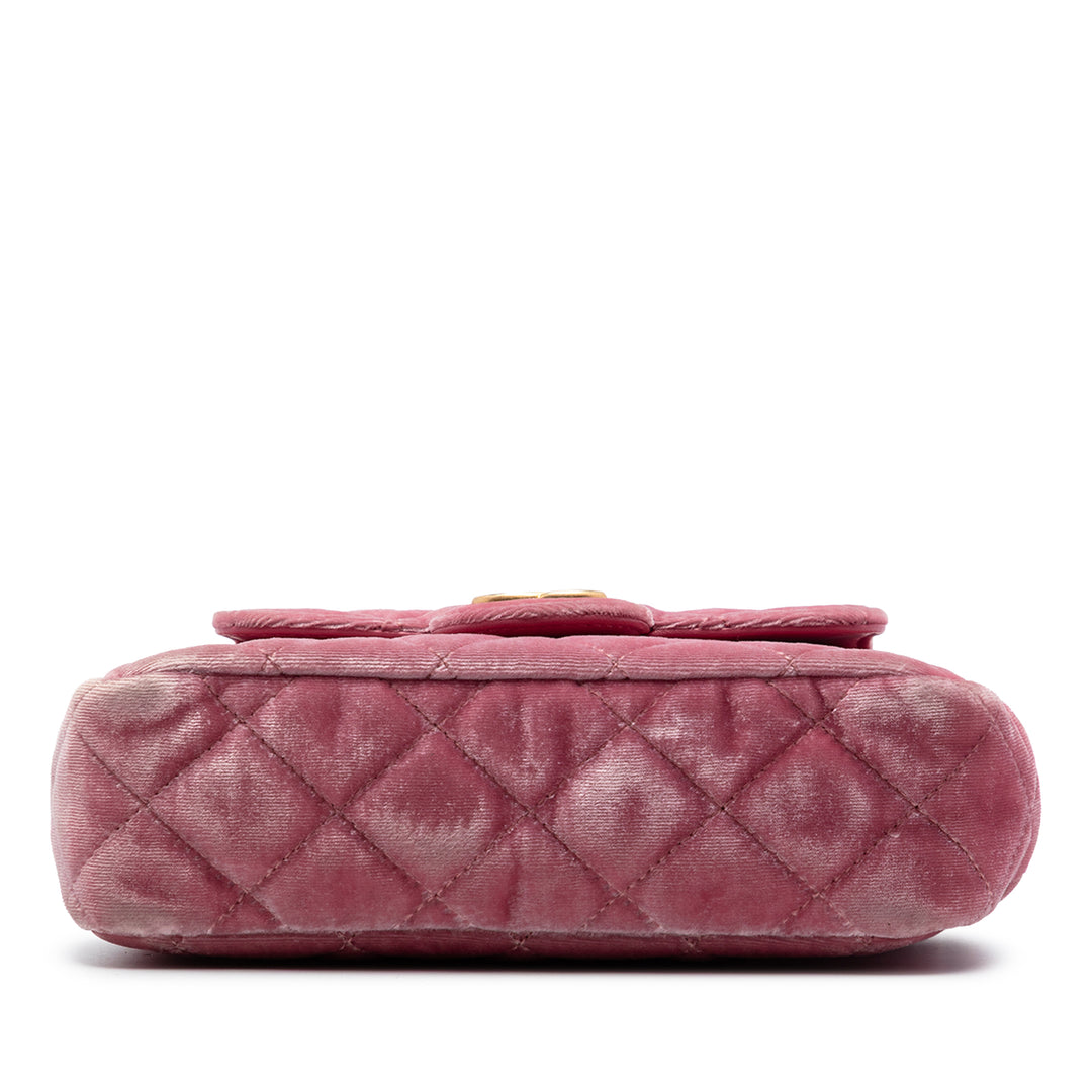 Chanel Small Matelassé Velours Wavy CC Hobo