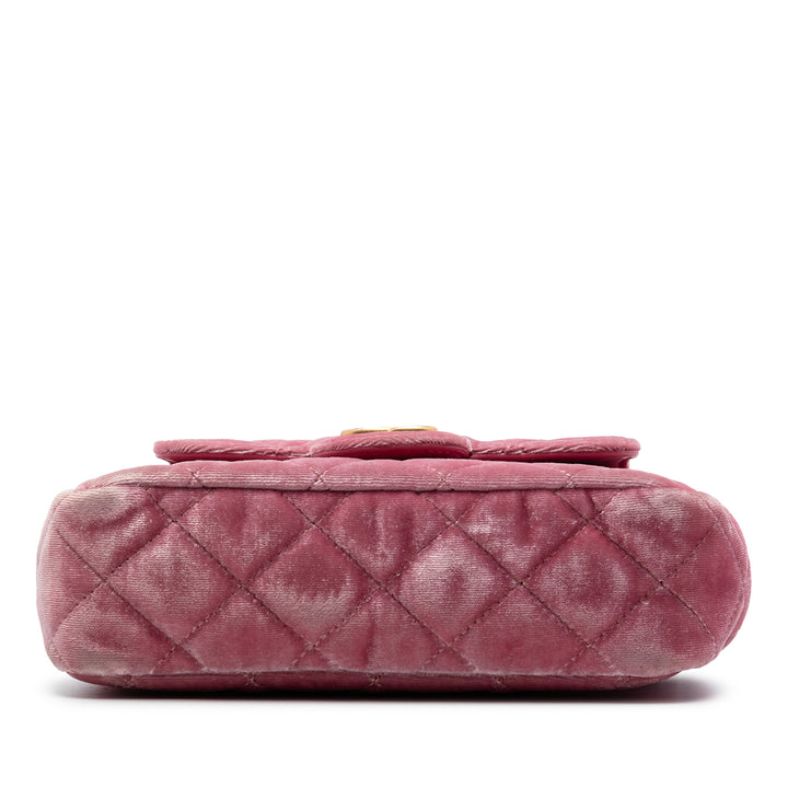 Chanel Small Matelassé Velours Wavy CC Hobo