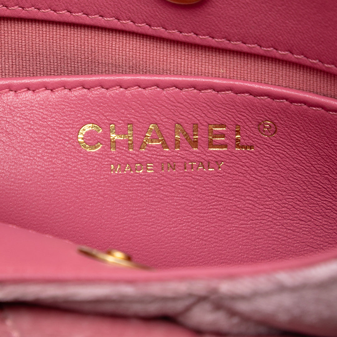 Chanel Small Matelassé Velours Wavy CC Hobo