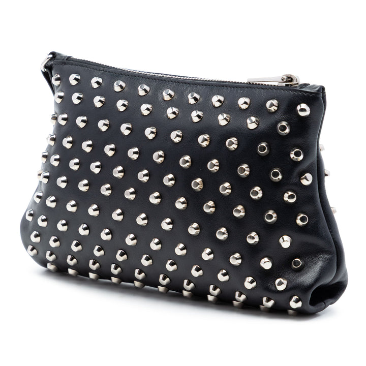 Prada clouté Cuir Pochette