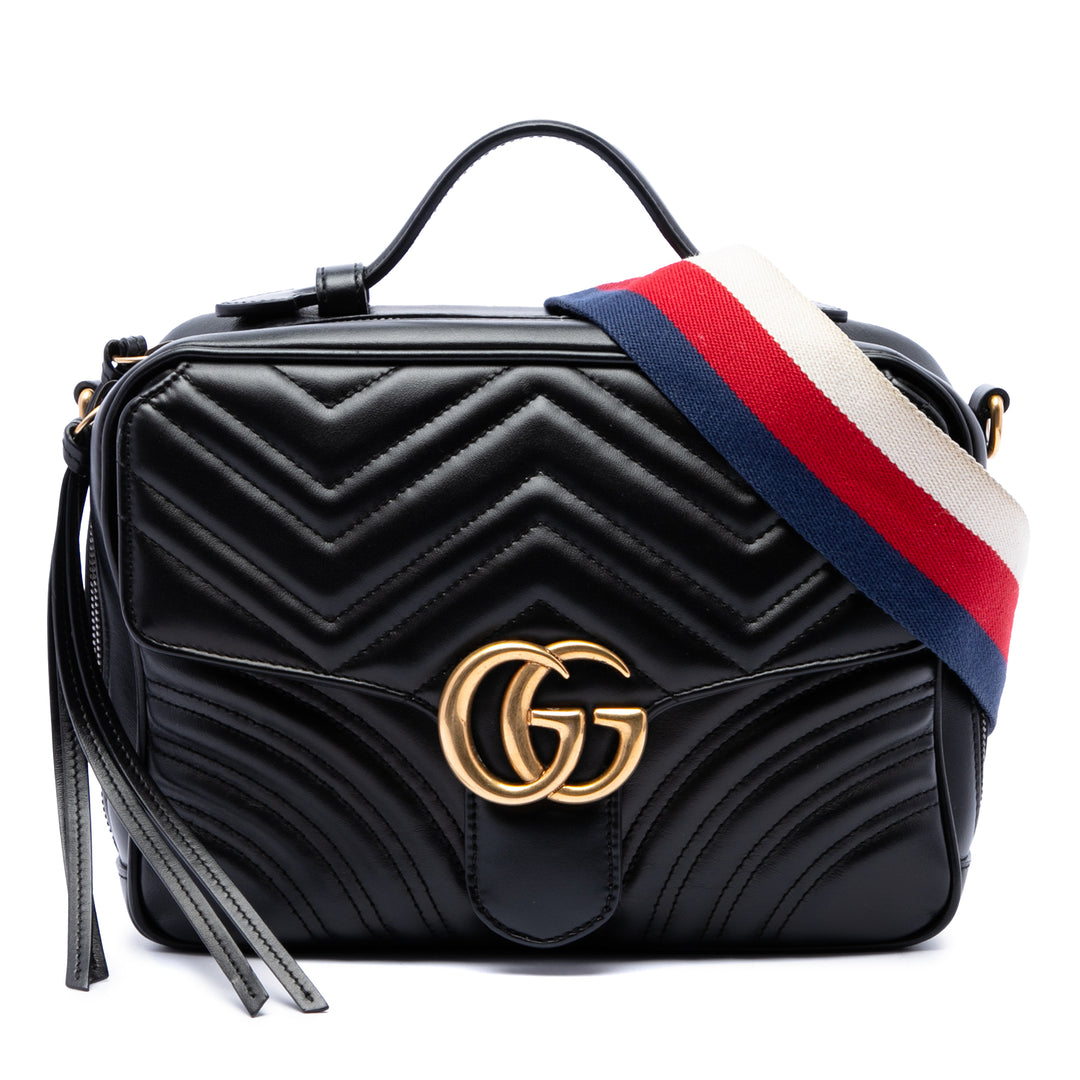 Gucci Small GG Marmont Matelasse Cuir de veau Sylvie sac à anse supérieure