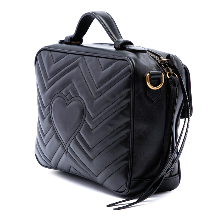 Gucci Small GG Marmont Matelasse Cuir de veau Sylvie sac à anse supérieure