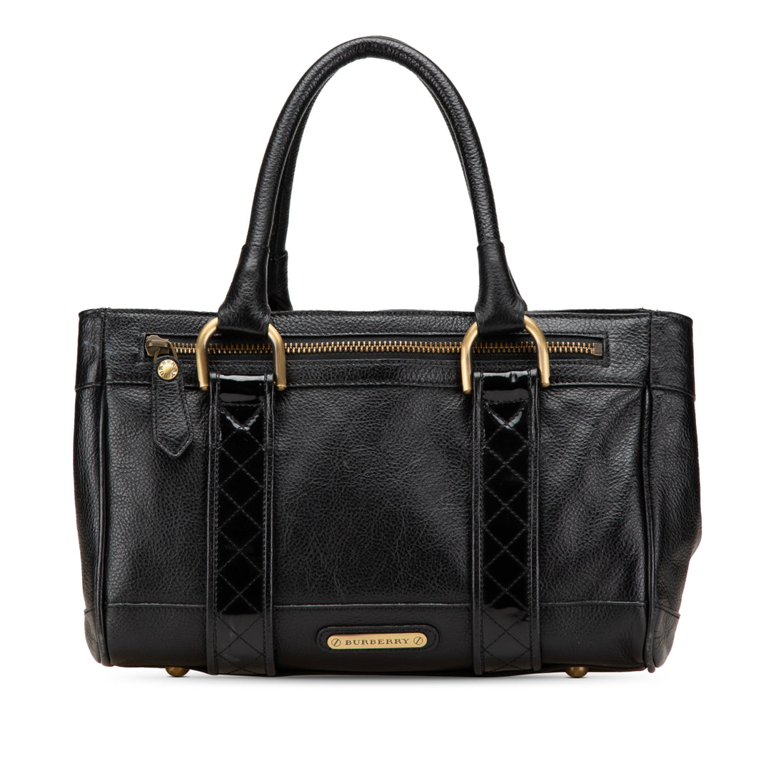 Leather Handbag Black - Gaby Paris