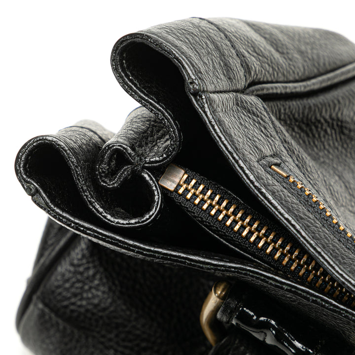 Leather Handbag Black - Gaby Paris