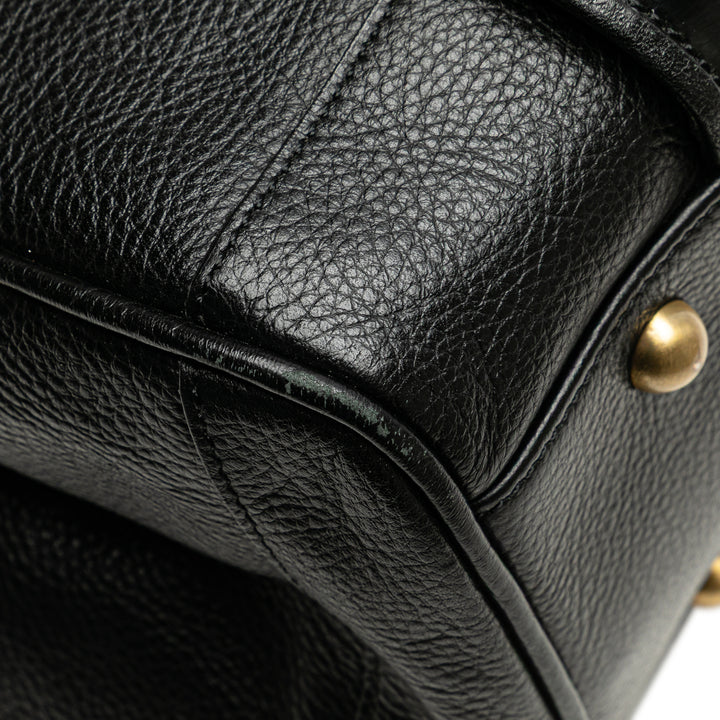 Leather Handbag Black - Gaby Paris