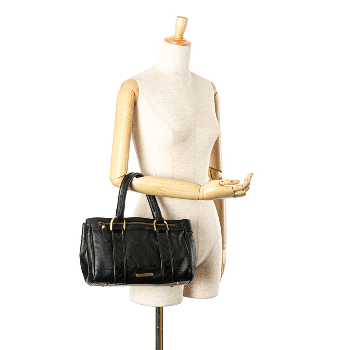 Leather Handbag Black - Gaby Paris