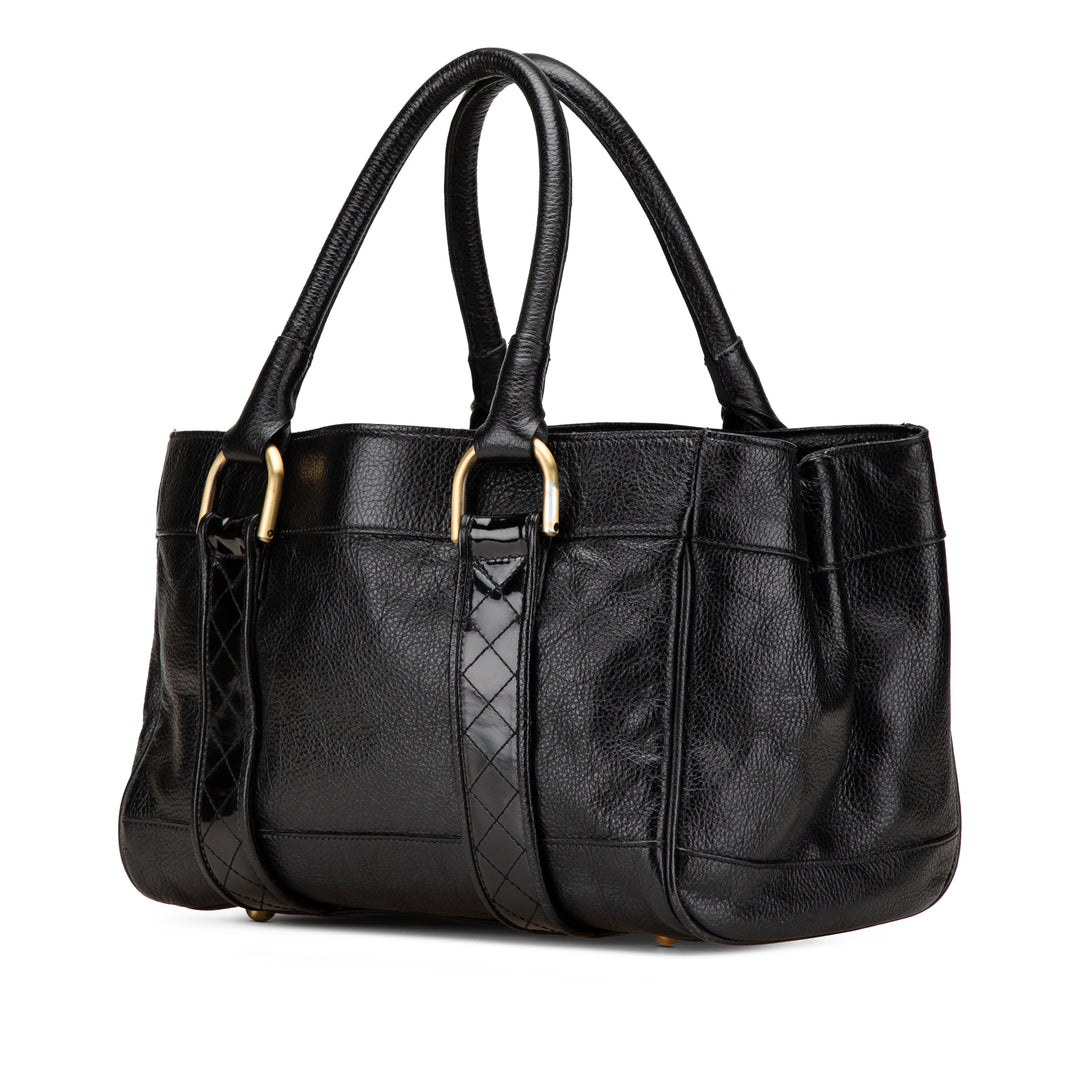 Leather Handbag Black - Gaby Paris