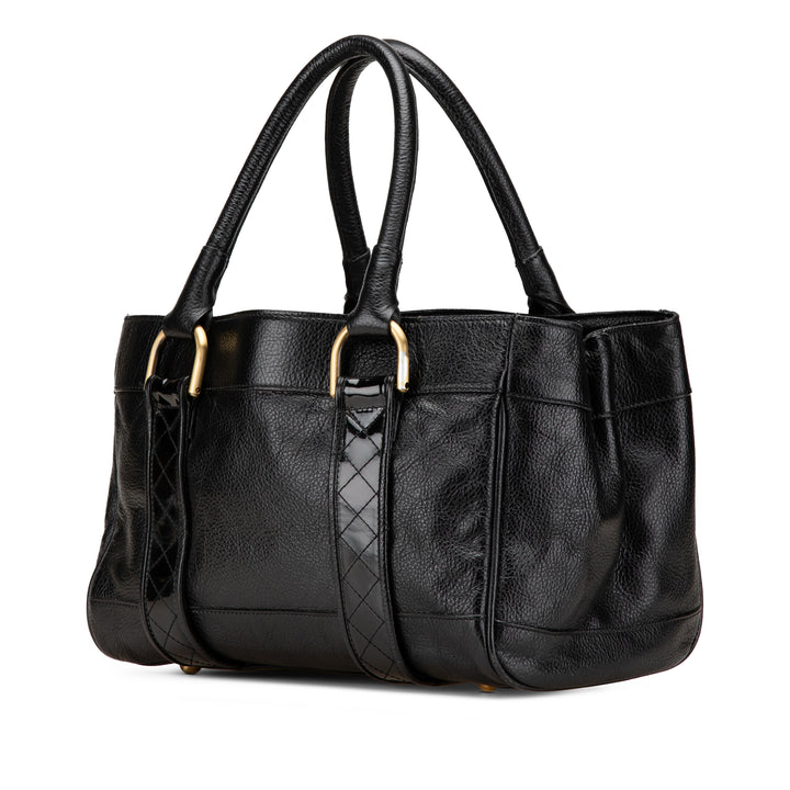 Leather Handbag Black - Gaby Paris