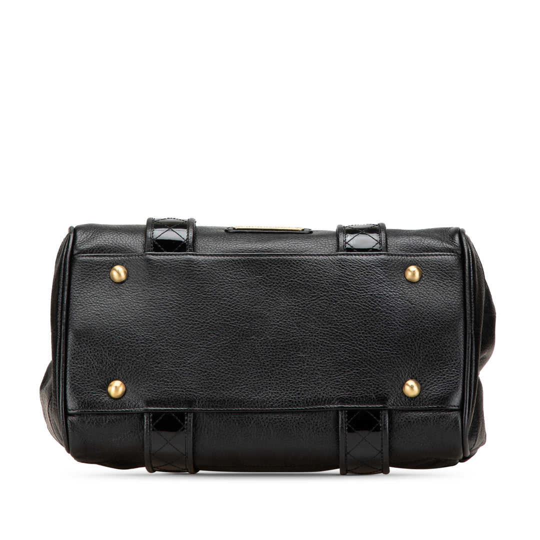 Leather Handbag Black - Gaby Paris