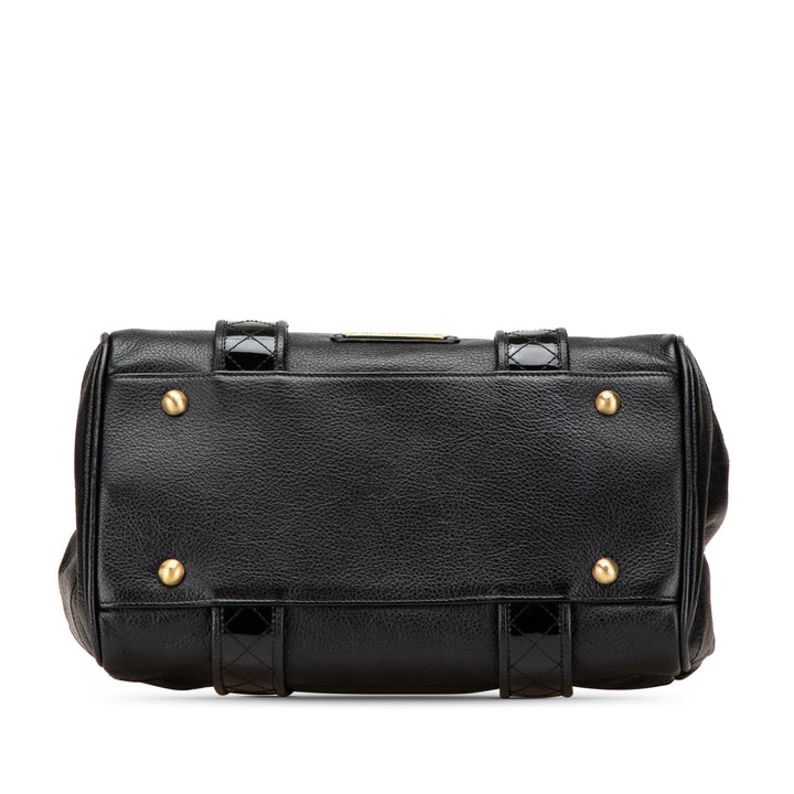 Leather Handbag Black - Gaby Paris