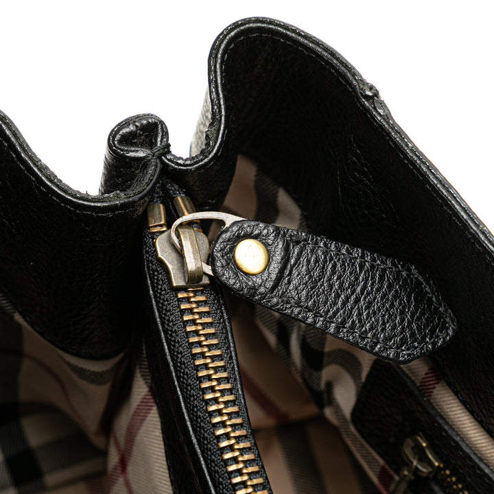 Leather Handbag Black - Gaby Paris