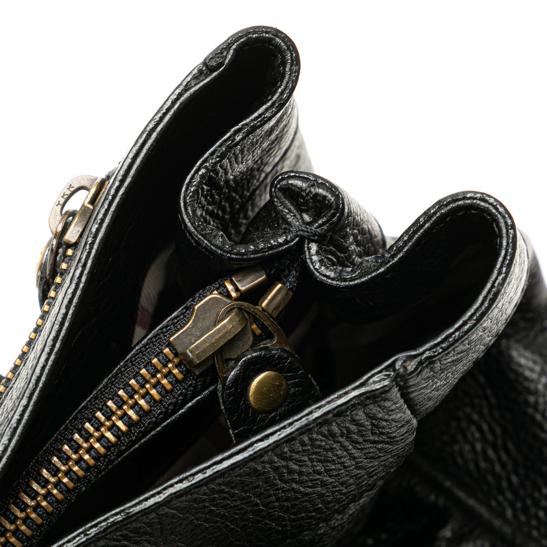 Leather Handbag Black - Gaby Paris