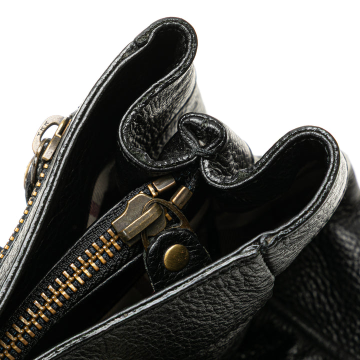 Leather Handbag Black - Gaby Paris