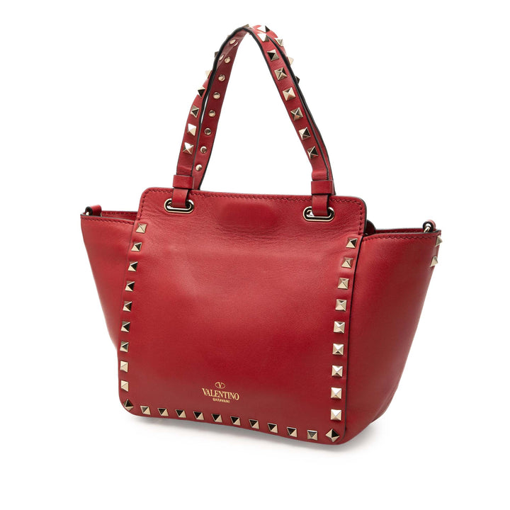 Valentino grainé Rockstud Trapeze Sac Mini Cuir de veau grainé