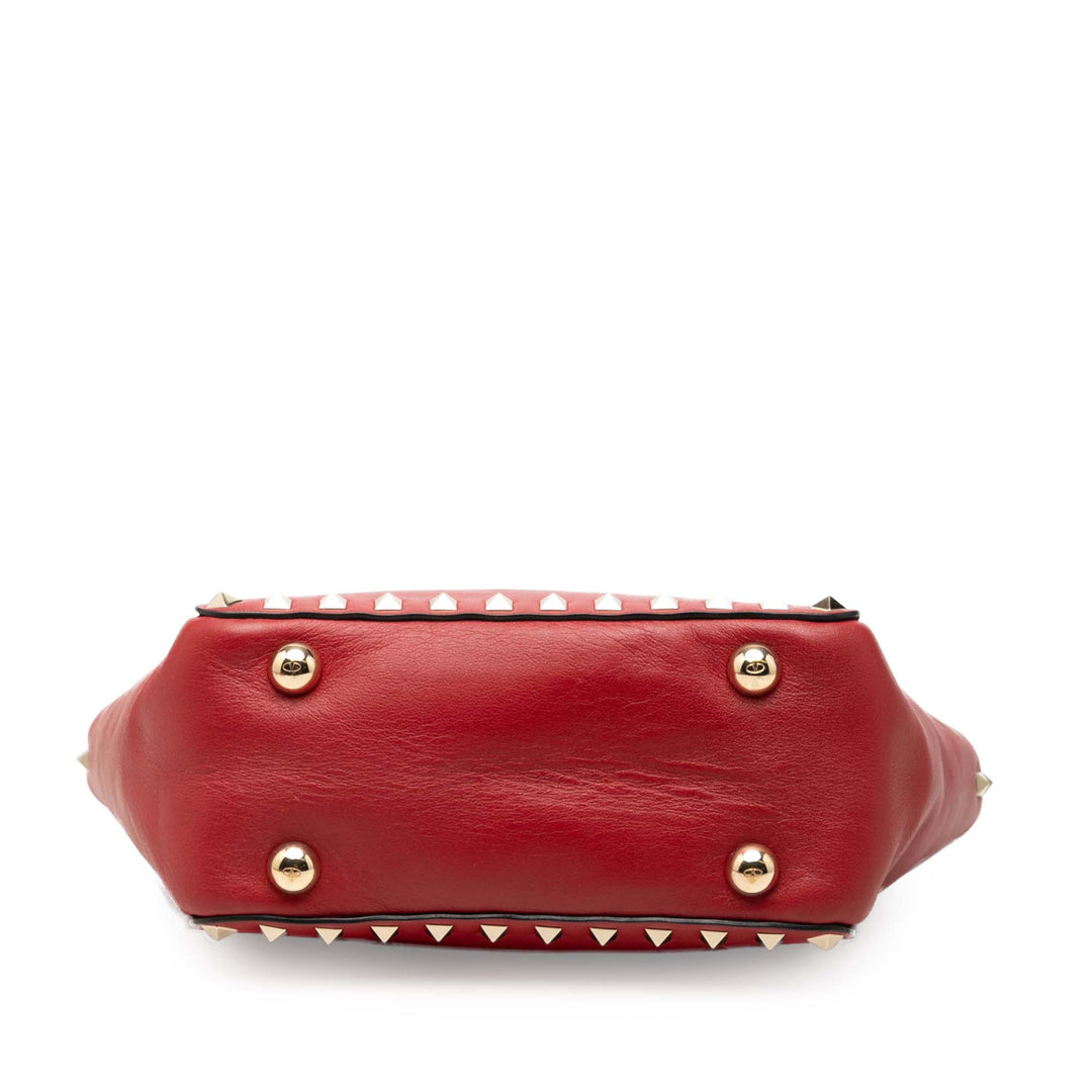 Valentino grainé Rockstud Trapeze Sac Mini Cuir de veau grainé