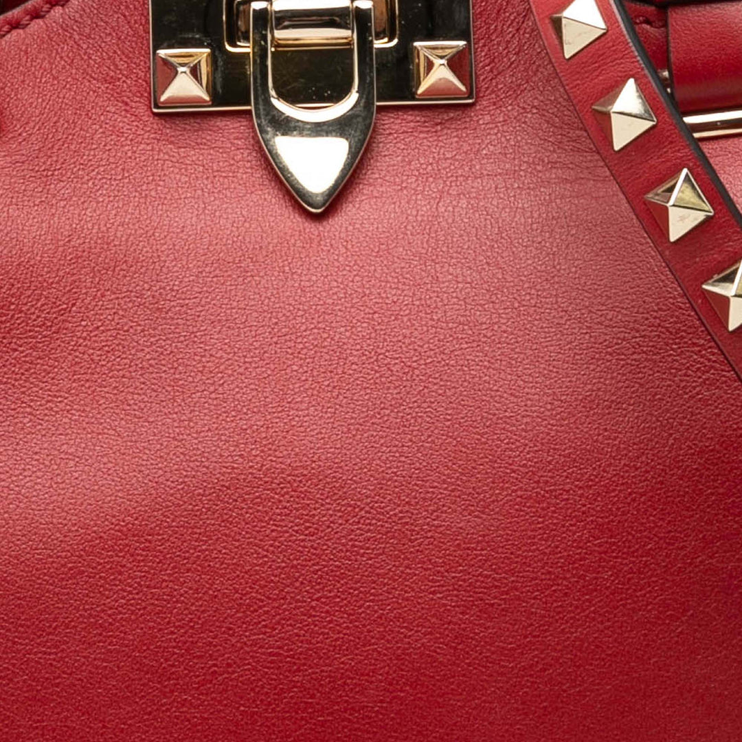 Valentino grainé Rockstud Trapeze Sac Mini Cuir de veau grainé