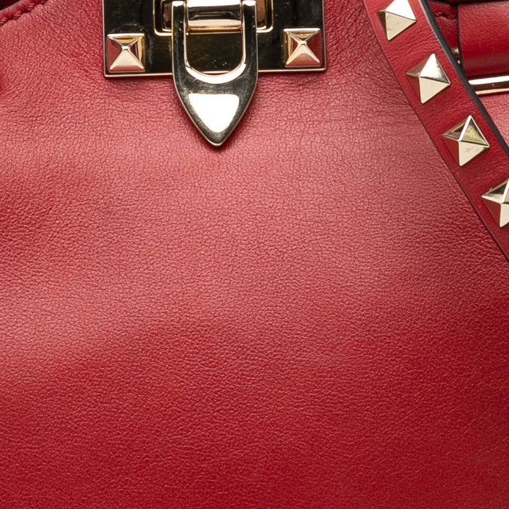 Valentino grainé Rockstud Trapeze Sac Mini Cuir de veau grainé