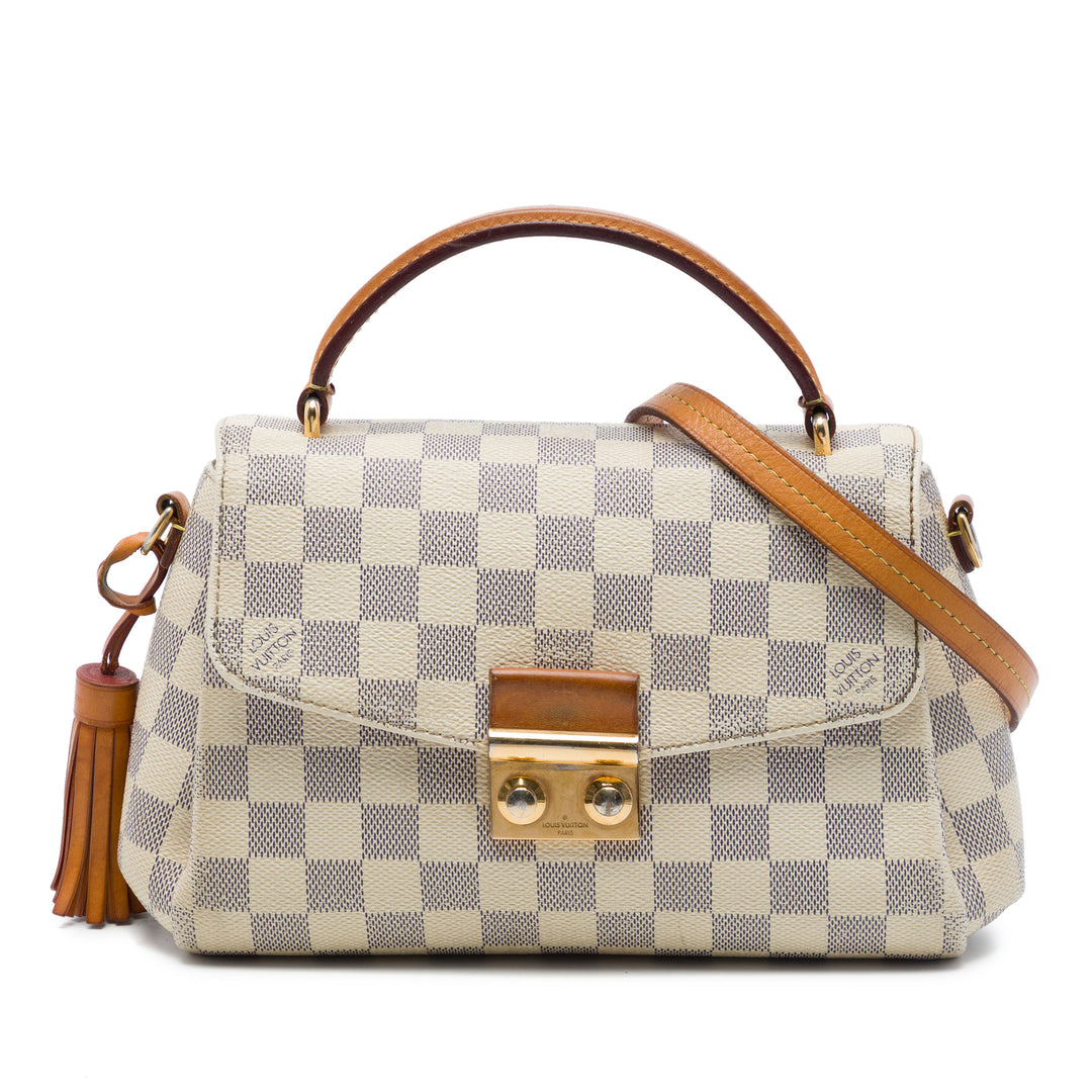 Louis Vuitton Sac à main Croisette Damier Azur Blanc – vue principale – GABY PARIS