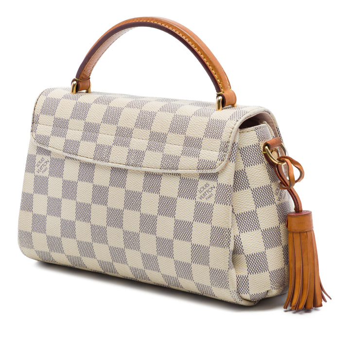 Louis Vuitton Sac à main Croisette Damier Azur Blanc – vue 2 – GABY PARIS