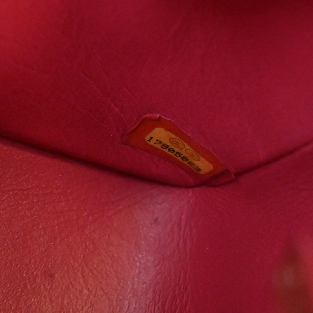 Classic Carré Rabat simple Mini Cuir caviar Rose