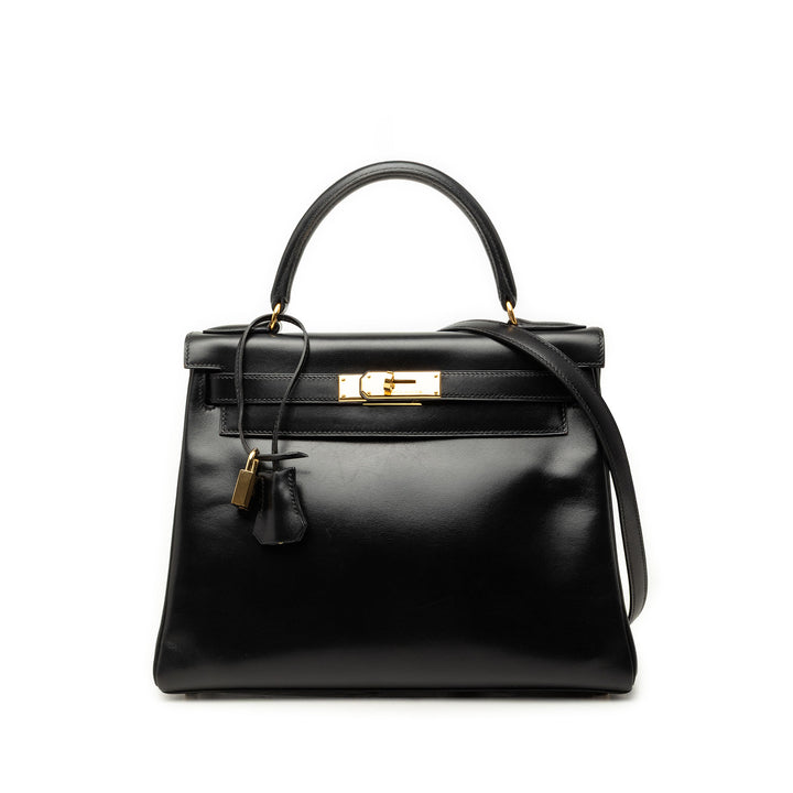 Box Veau Kelly Retourne 28 Box Noir