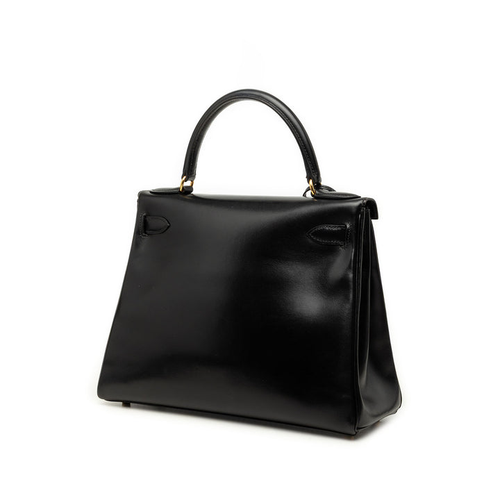 Box Veau Kelly Retourne 28 Box Noir