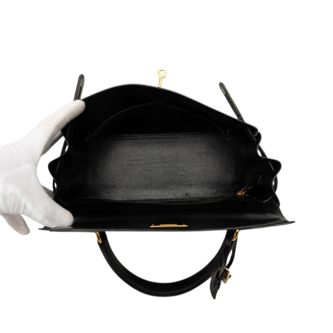 Box Veau Kelly Retourne 28 Box Noir