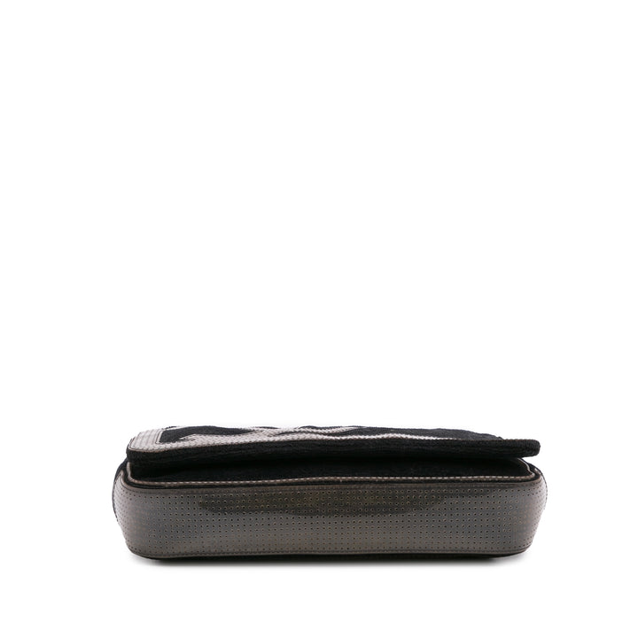 Terry Cloth CC Sport Line Shoulder Bag Black - Gaby Paris