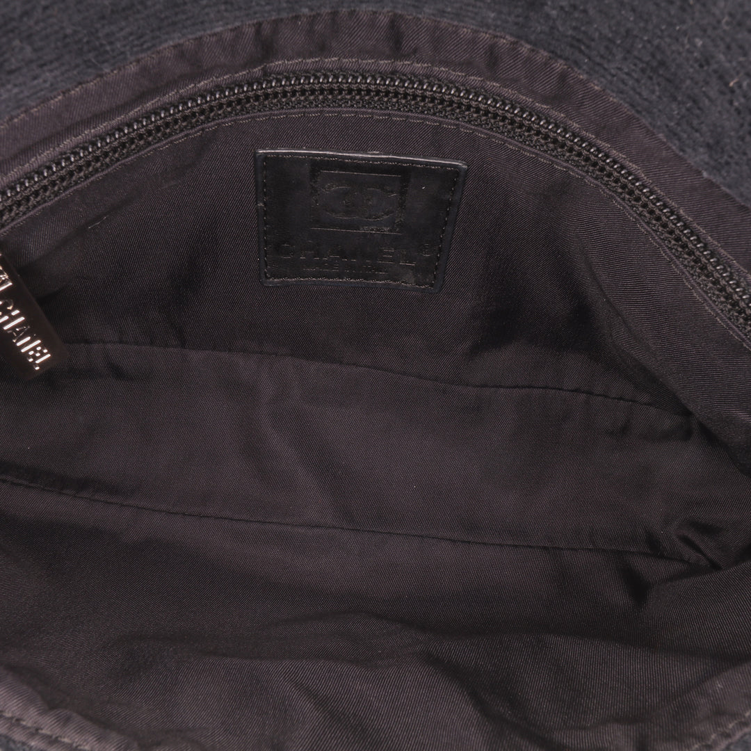 Terry Cloth CC Sport Line Shoulder Bag Black - Gaby Paris