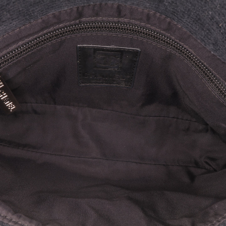 Terry Cloth CC Sport Line Shoulder Bag Black - Gaby Paris