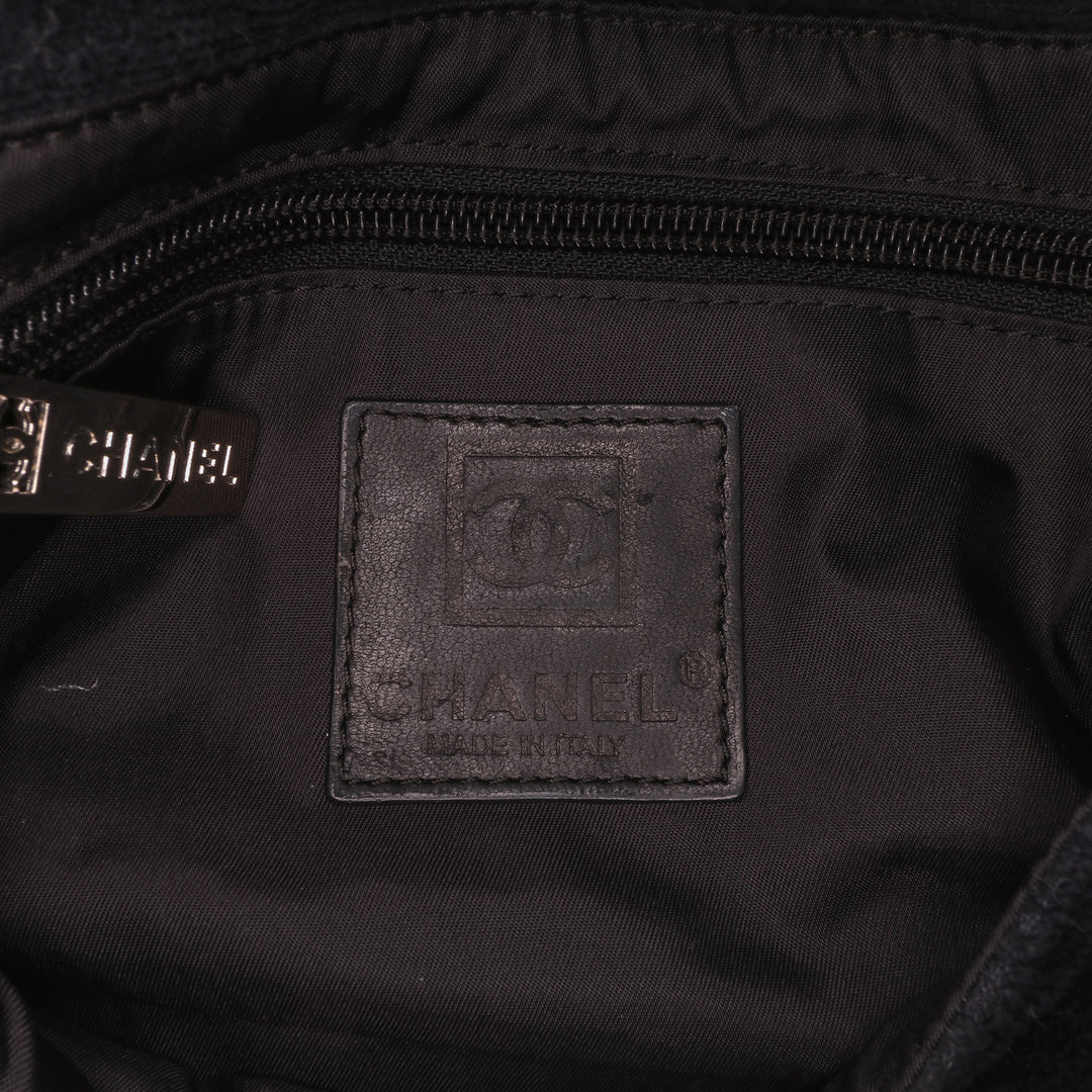 Terry Cloth CC Sport Line Shoulder Bag Black - Gaby Paris
