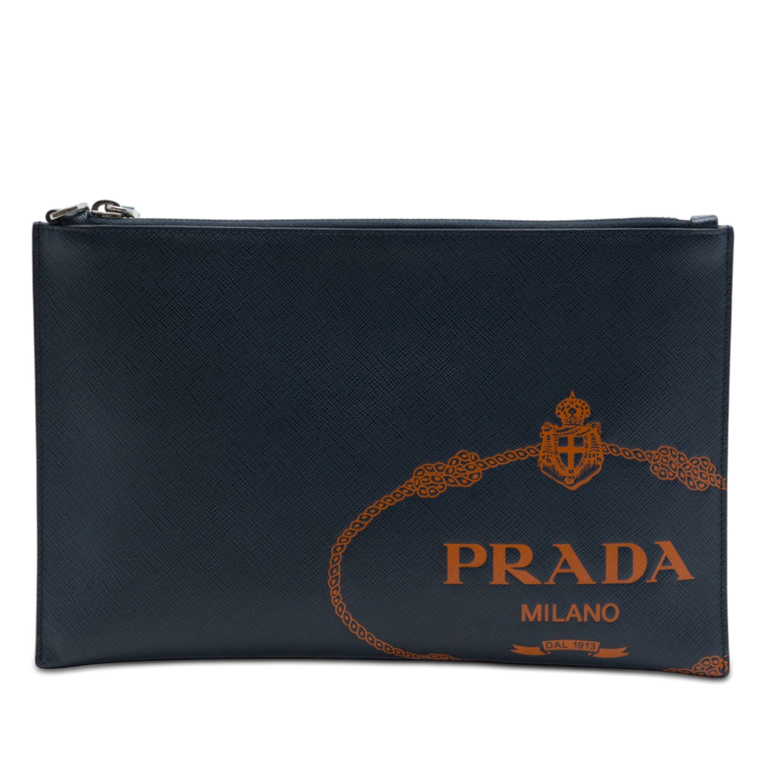 Prada Saffiano Logo Pochette