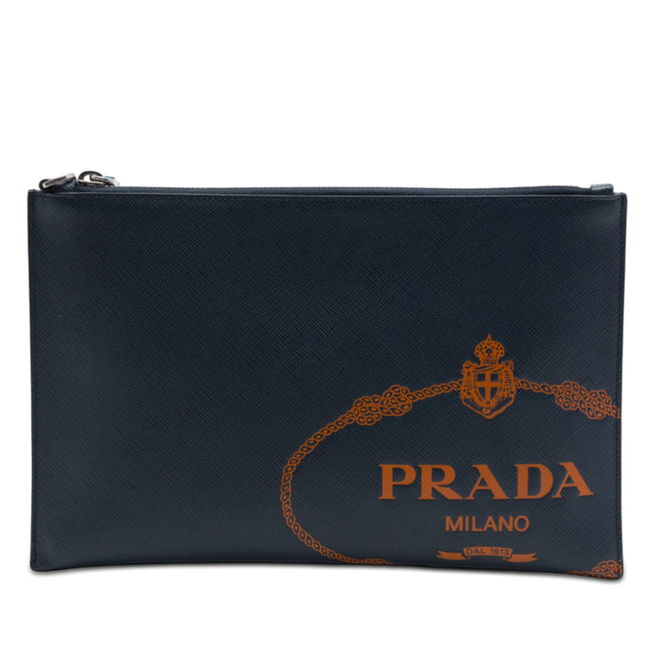 Prada Saffiano Logo Pochette