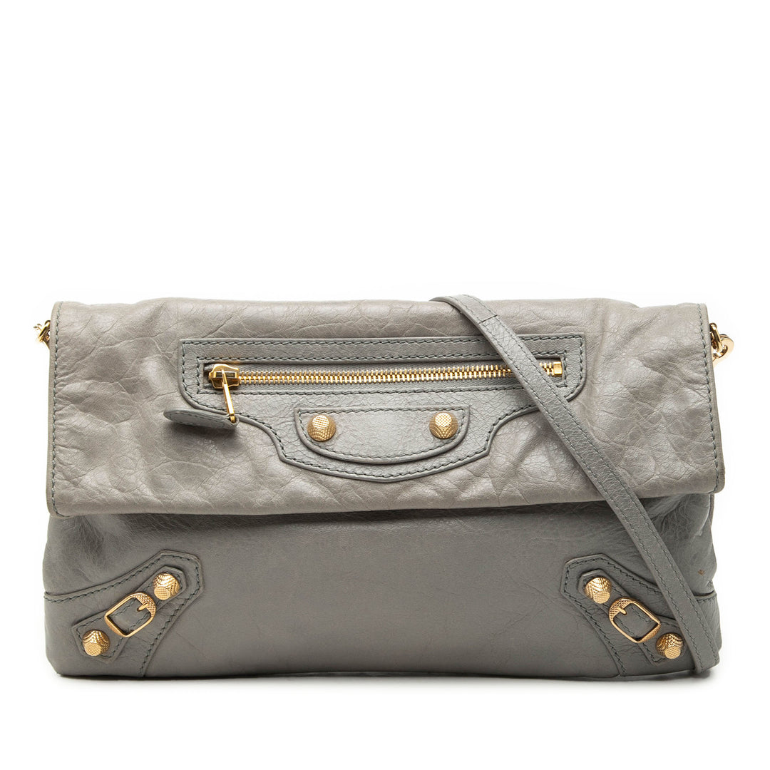 Balenciaga Cuir d’agneau Motocross Giant 12 Envelope Pochette With Strap