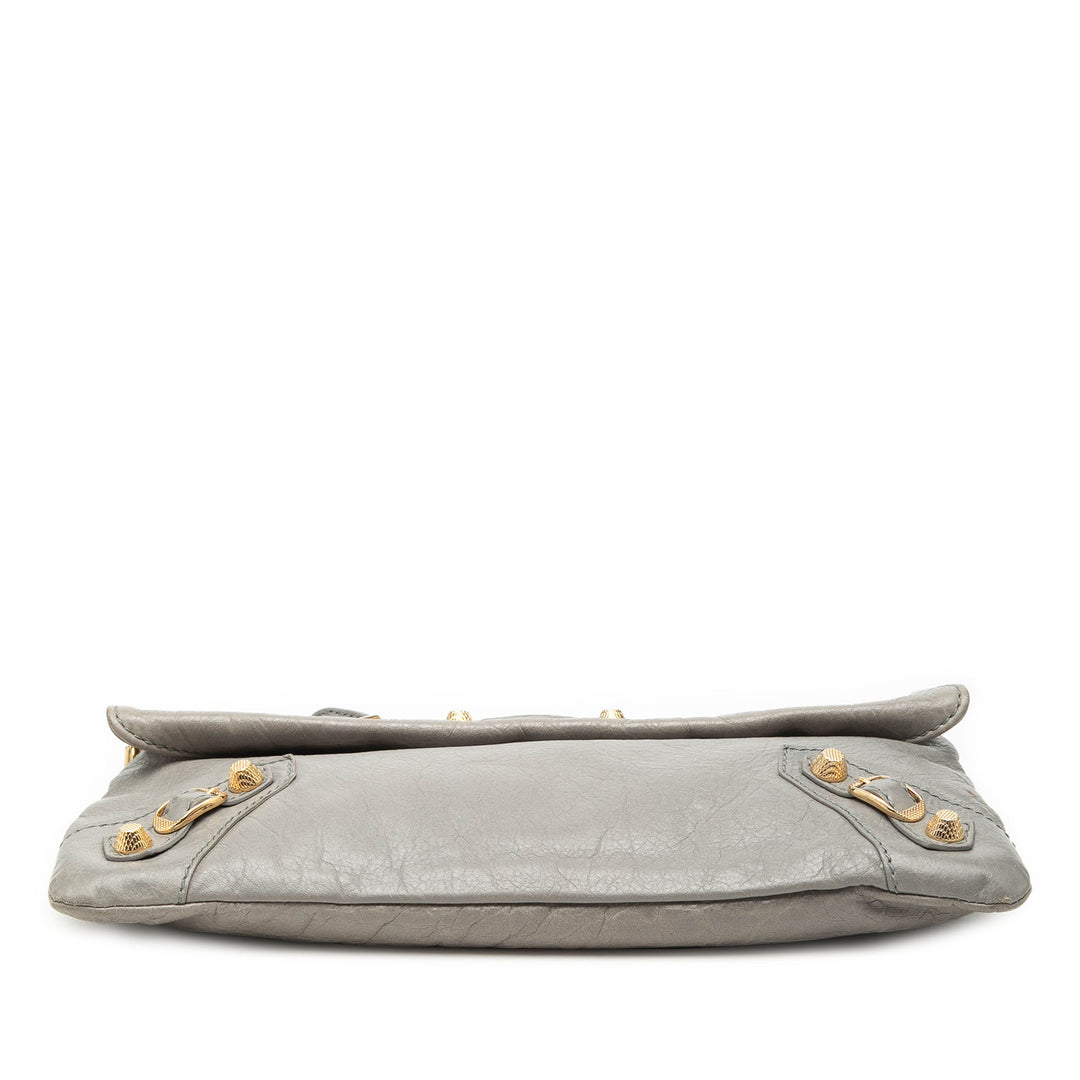 Balenciaga Cuir d’agneau Motocross Giant 12 Envelope Pochette With Strap