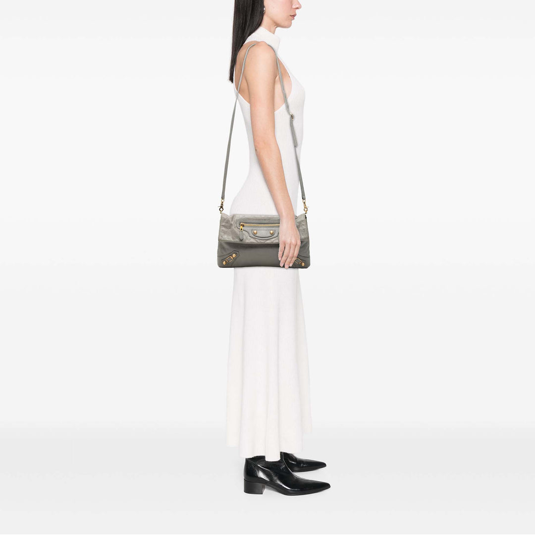 Balenciaga Cuir d’agneau Motocross Giant 12 Envelope Pochette With Strap