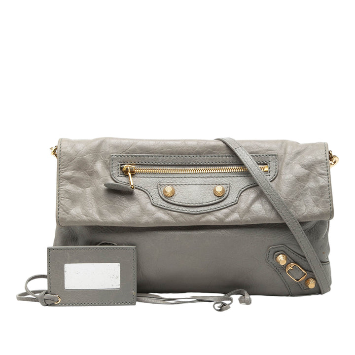Balenciaga Cuir d’agneau Motocross Giant 12 Envelope Pochette With Strap