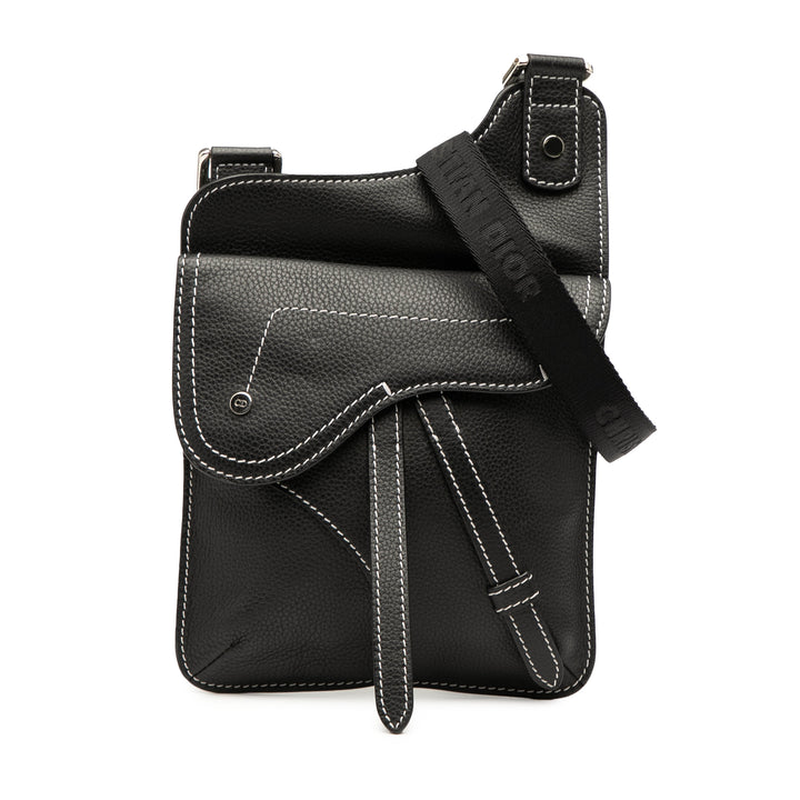Dior Cuir de veau grainé Saddle Flat Messenger Bag